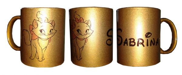 caneca dourada personalizada